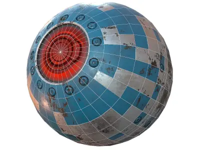 Sci-fi Sphere PBR Low-poly 3D model