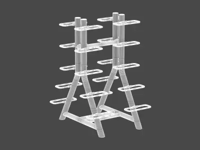 Technogym Vertical Dumbbell Rack 3D model