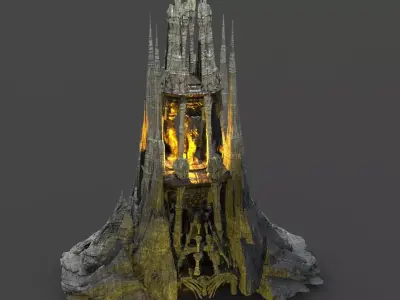 Dark Moria ore Tower 1 3D model