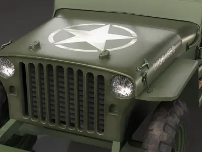 Jepp willys - military car 3D model