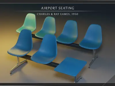 Airport Seatings Chairs - 006 Free 3D model