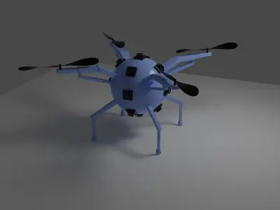 Quadcopter 360 View 3D model