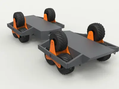 Chassis with Terrastar wheel system 3D model