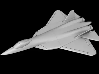 STL FILES OF SCALE MODEL SUKHOI SU-57 FELON Scale 1-100 3D print model