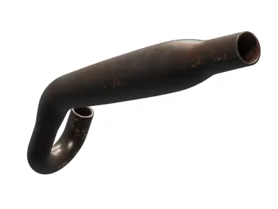 Rusty Exhaust Muffler Pipe 3D model
