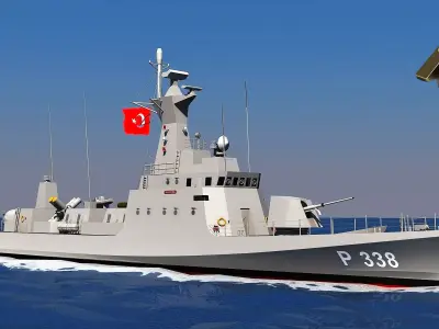 KILIC-II Class Fast Attack Craft TCG MIZRAK 3D model