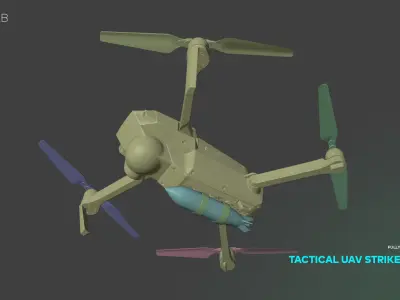 Tactical UAV Strike Missile 3D model purchase