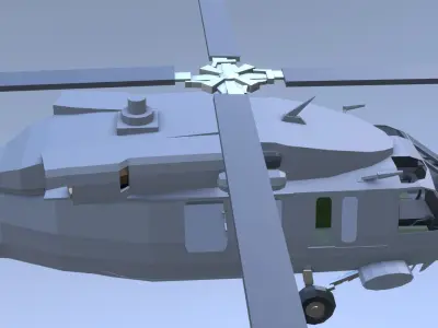 SH-60 seahawk low poly Low-poly 3D model