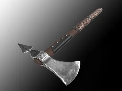 Ardent Ax With Ornament 3D model