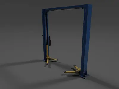 Car Lift Low-poly 3D model