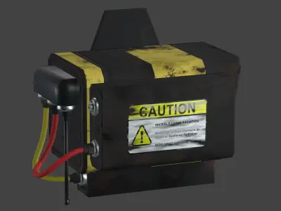 Flying Recon Robot - Game Ready Low-poly 3D model