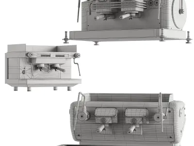 Coffee Makers Set 6 Commercial Set 2 Low-poly 3D model