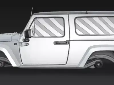 jeep upper body 3D model