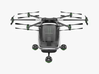 Electric Aircraft Concept 3D model