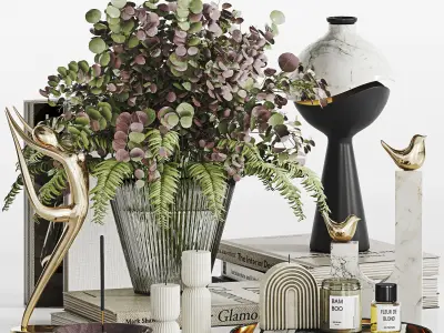 Decorative Set 021 Low-poly 3D model