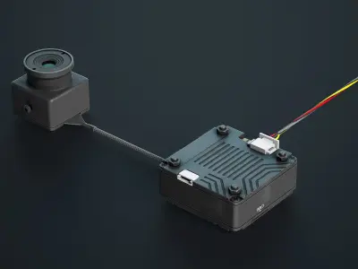 FPV Drone Parts Set Vol 2 Low-poly 3D model