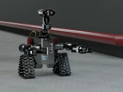 robot worker 3D model buy