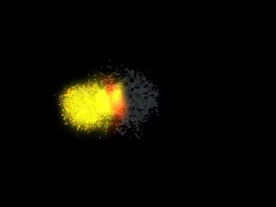 Comet 3D explosion - explosion 3D model