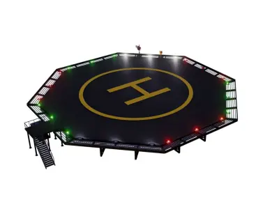 Octagonal Helipad 3D model
