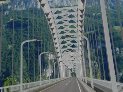 Suspension Bridge Free 3D model