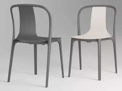 Vitra Belleville Chair by Ronan and Erwan Bouroullec Low-poly 3D model