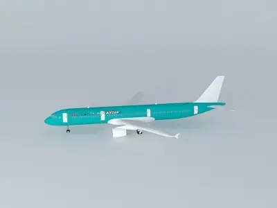 MaoriContinental Airbus A321 Free 3D model