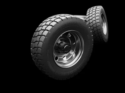 Whell Tire 3D Model 3D model