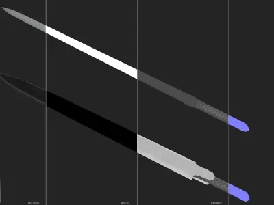 Sword and Scabbard Low-poly 3D model