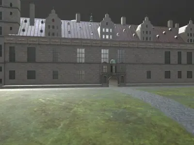 Kronborg Castle Low-poly 3D model