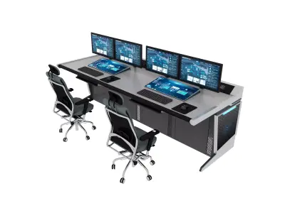Control Room Desk  06 3D model