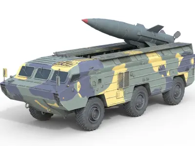 5 Military Vehicles Collection v7 Low-poly 3D model