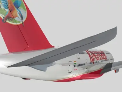 Airbus A-380 Kingfisher Airlines 3D model