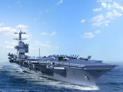 Aircraft Carrier USS Gerald Ford CVN78 3D model