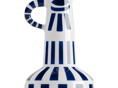 Sargadelos Bird Bud Vase in color Blue 3D model