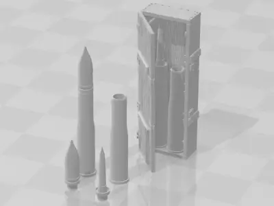 T55 munition and woodbox set 1 35 3D print model