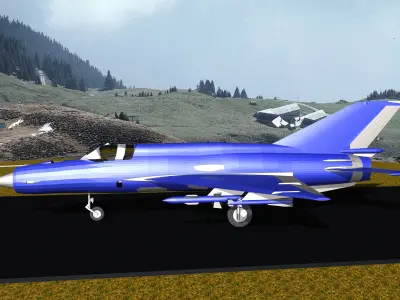 Fighter Plane-MiG-21 Free 3D model