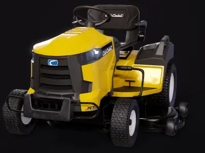 Riding Lawn Mower Tractor PBR 3D model