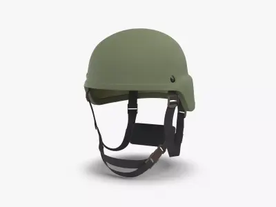 Kevlar Helmet Foliage Green Low-poly 3D model