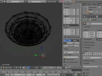 Spaceship Flying saucer Low-poly 3D model