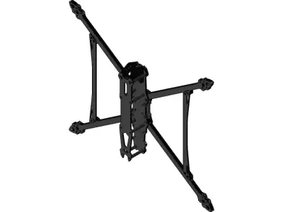FPV frame Mark4 v2 10inch Low-poly 3D model