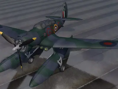 Northrop N-3PB Nomad - RAF 3D model