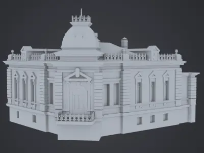 1900s Old House Low-poly 3D model