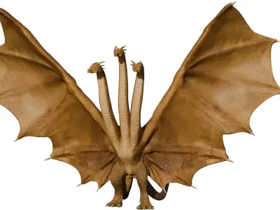 King Ghidorah Free Model Free low-poly 3D model