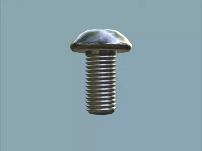 Steel Stained M10 Bolt Allen Dome 3D model