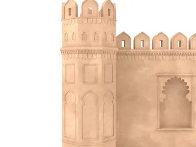 Palace Boundry Wall 3D model