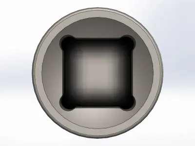 Soquete Longo Allen Long Socket 7-32 Pol 3D model