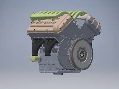 W12 engine 3d model 3D model