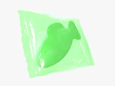 Wrapped Green Fish 3D model 3D model