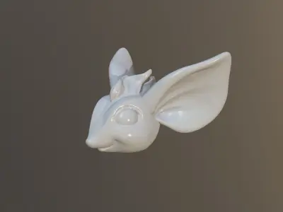 Punk Rat Head 3D model