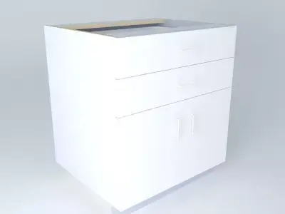 B2D2DS cabinet with two drawers Free 3D model
